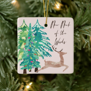 Nieuwe nek van de Foto en het Nieuwe Adres van Bos Keramisch Ornament
