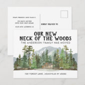 Nieuwe nek van het Bos Forest Mountain House Movin Aankondigingskaart (Voorkant / Achterkant)