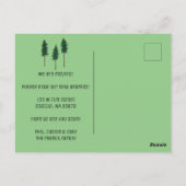 NIEUWE NEK VAN HOUT Bomen Bos Aangepaste FOTO Verh Briefkaart (Achterkant)