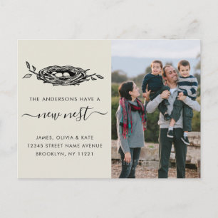 Nieuwe Nest Home Change of Address Photo Moving Aankondigingskaart