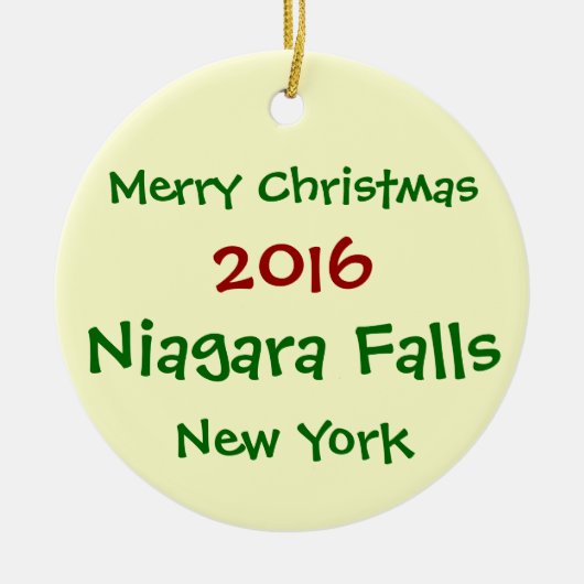 NIEUWE NIAGARA-HERFSTEN VAN 2016 NIEUWE CHRISTMAS- KERAMISCH ORNAMENT (Voorkant)