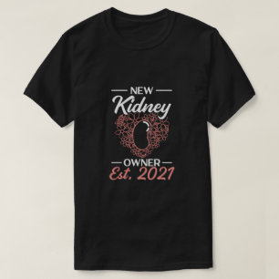 Nieuwe nier eigenaar transplantaat orgaan ontvange t-shirt