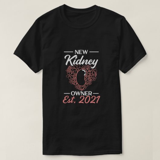 Nieuwe nier eigenaar transplantaat orgaan ontvange t-shirt (Design voorkant)