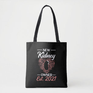 Nieuwe nier eigenaar transplantaat orgaan ontvange tote bag