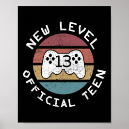 Nieuwe Niveau 13 Officiële Teen - Geeky Birthday Poster