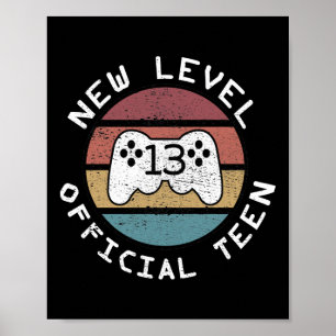 Nieuwe Niveau 13 Officiële Teen - Geeky Birthday Poster