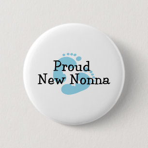 Nieuwe Nonna Baby Footprint Ronde Button 5,7 Cm