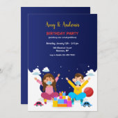 Nieuwe normale kinderen aan het spelen kaart (Voorkant / Achterkant)