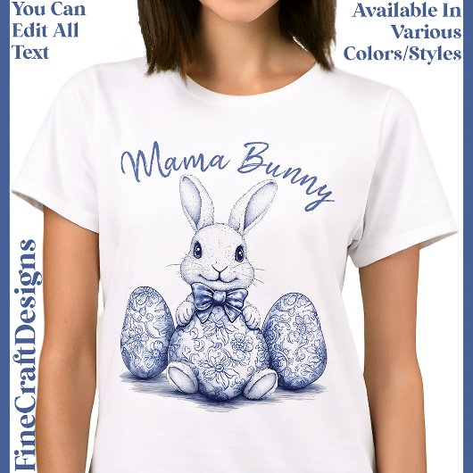 Nieuwe of aanstaande Bloemen Mama Bunny 02 Pasen T T-shirt