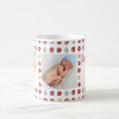 Nieuwe oma - 2 Foto's en aangepaste Baby geboorte Koffiemok (Center)