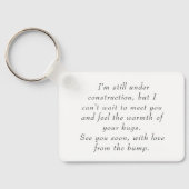 Nieuwe Oma Baby Aankondiging Ultrasound van Baby Sleutelhanger (Achterkant)