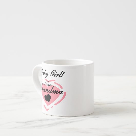 Nieuwe oma Baby Girl Pink Heart Gifts Espresso Kop (Links)