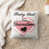 Nieuwe oma Baby Girl Pink Heart Gifts Kussen (Deken)
