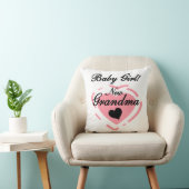 Nieuwe oma Baby Girl Pink Heart Gifts Kussen (Stoel)