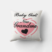 Nieuwe oma Baby Girl Pink Heart Gifts Kussen (Achterkant)
