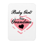 Nieuwe oma Baby Girl Pink Heart Gifts Magneet (Verticaal)