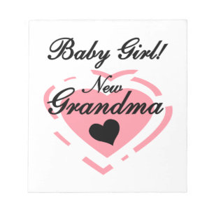 Nieuwe oma Baby Girl Pink Heart Gifts Notitieblok