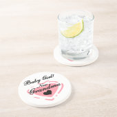 Nieuwe oma Baby Girl Pink Heart Gifts Zandsteen Onderzetter (Zijkant)