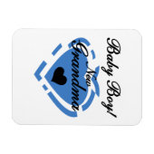 Nieuwe Oma Baby Jongen Blauw Hart Gifts Magneet (Horizontaal)