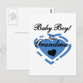 Nieuwe Oma Baby Jongen Tshirts en Geschenken Briefkaart (Voorkant / Achterkant)