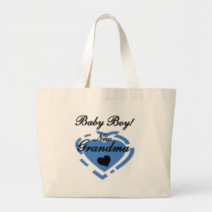 Nieuwe Oma Baby Jongen Tshirts en Geschenken Grote Tote Bag