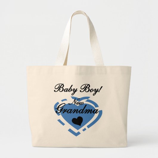 Nieuwe Oma Baby Jongen Tshirts en Geschenken Grote Tote Bag (Voorkant)