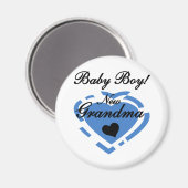 Nieuwe Oma Baby Jongen Tshirts en Geschenken Magneet (Voorkant / Achterkant)