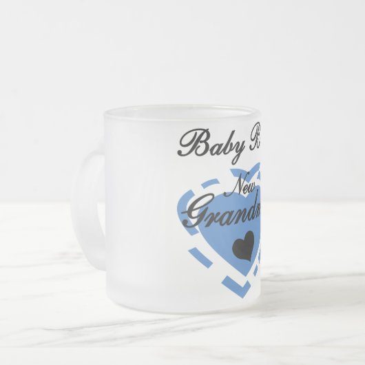 Nieuwe Oma Baby Jongen Tshirts en Geschenken Matglas Koffiemok (Voorkant links)