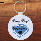 Nieuwe Oma Baby Jongen Tshirts en Geschenken Sleutelhanger (Voorkant)