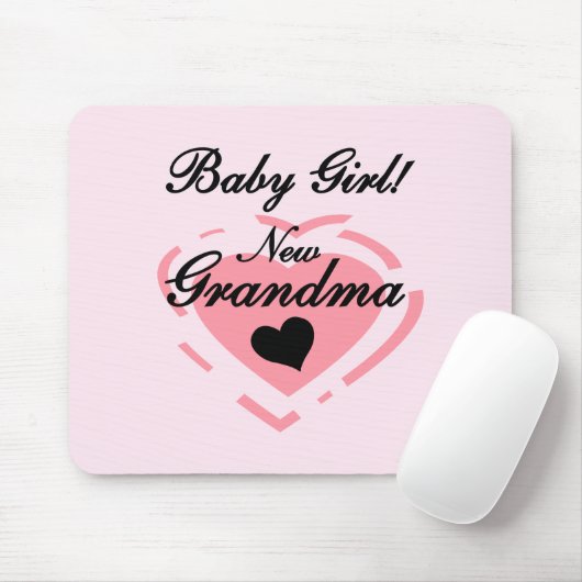 Nieuwe Oma Baby Meisje Tshirts en Geschenken Muismat (Met muis)