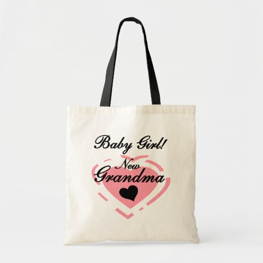 Nieuwe Oma Baby Meisje Tshirts en Geschenken Tote Bag (Voorkant)