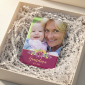 Nieuwe Oma  Bloemen Foto Magneet