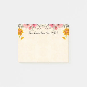 Nieuwe oma Est. Decoratieve Floral Border 2021 Post-it® Notes