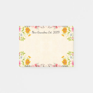 Nieuwe oma Est.  Floral 2019 Post-it® Notes