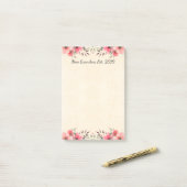 Nieuwe oma Est.  Floral Border 2019 Post-it® Notes (Op bureau)