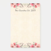 Nieuwe oma Est. Floral Border 2019 Post-it® Notes (Voorkant)