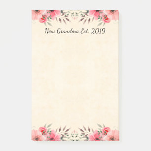 Nieuwe oma Est.  Floral Border 2019 Post-it® Notes