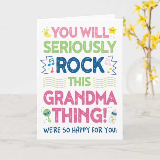 Nieuwe oma gefeliciteerd, jij wordt super! kaart (Gele Bloem)