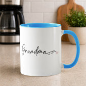 Nieuwe oma ingesteld jaar script blauw mok