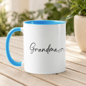 Nieuwe oma ingesteld jaar script blauw mok