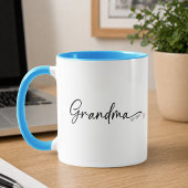 Nieuwe oma ingesteld jaar script blauw mok