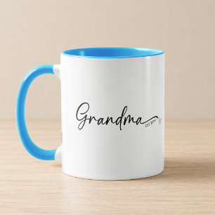 Nieuwe oma ingesteld jaar script blauw mok