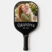 Nieuwe oma ingestelde aangepaste naam jaar foto pickleball paddle (Achterkant)