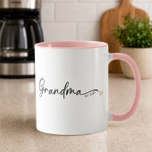 Nieuwe oma ingestelde jaarscript roze mok