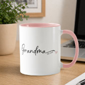 Nieuwe oma ingestelde jaarscript roze mok