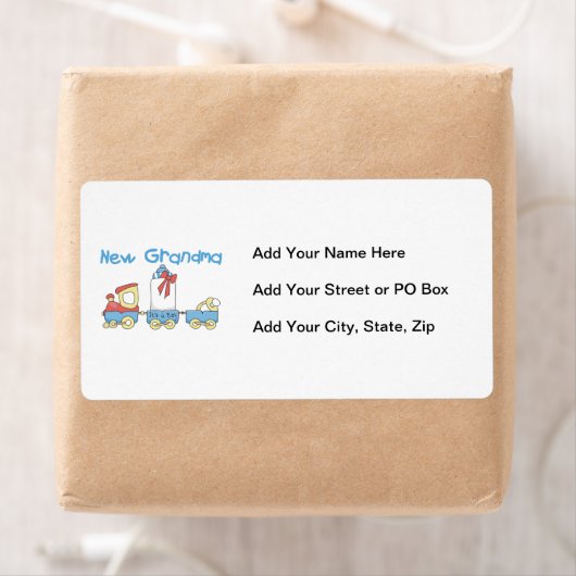 Nieuwe oma-trein cadeaus etiket (Insitu)