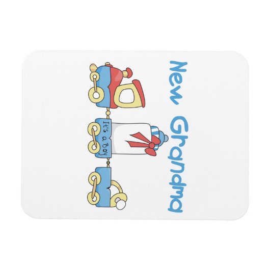 Nieuwe oma-trein cadeaus magneet (Horizontaal)