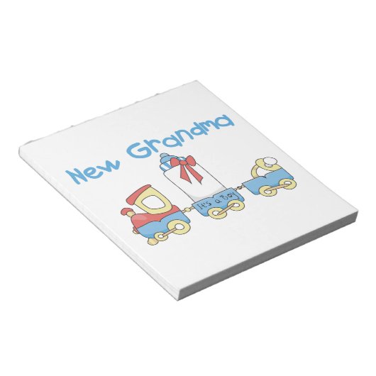 Nieuwe oma-trein cadeaus notitieblok (Schuin)