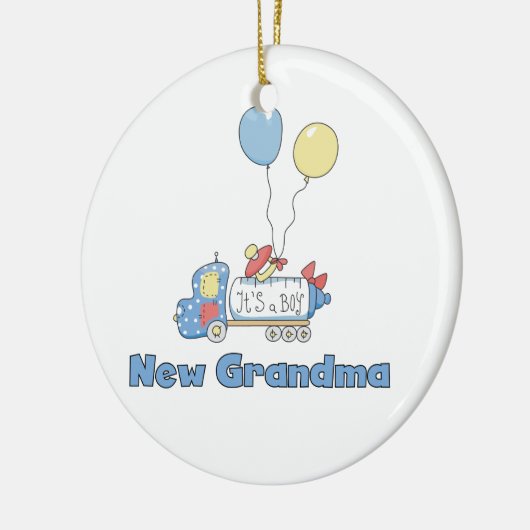 Nieuwe Oma Truck Het is een Jongen Cadeaus Keramisch Ornament (Links)