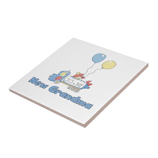 Nieuwe Oma Truck Het is een Jongen Cadeaus Tegeltje (Zijkant)